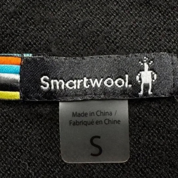 Smartwool Edgewood Wrap Cardigan Sweater Black Gray - Picture 5 of 6